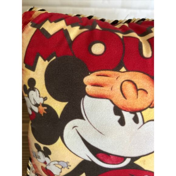 Vintage Disney Mickey Mouse Pillow 16” By 16” (laying Flat) - Picture 2 of 11